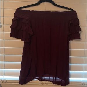Vici off the shoulder ruffle top